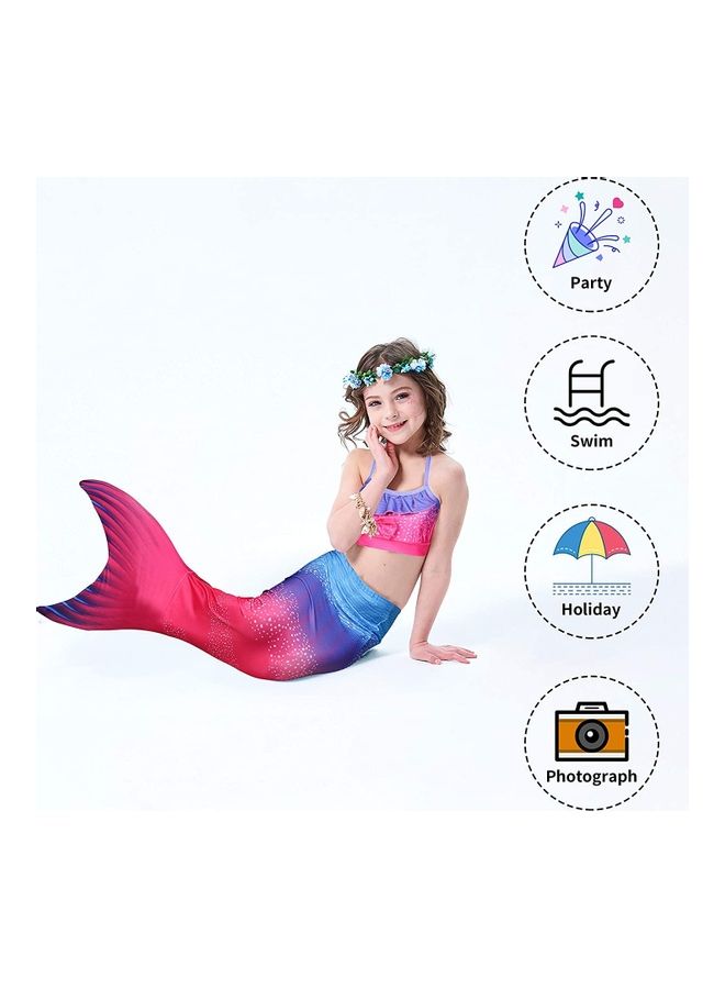 XiuWoo Mermaid Tail Swimming Costume 100cm - Image 3