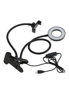 docooler Controllable Selfie Ring Light With Clamp Black/White  - Image 1