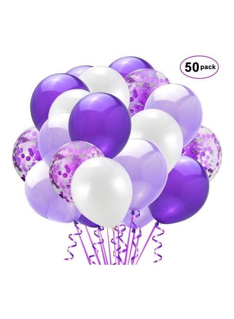 50-Piece Latex Party Balloons Set