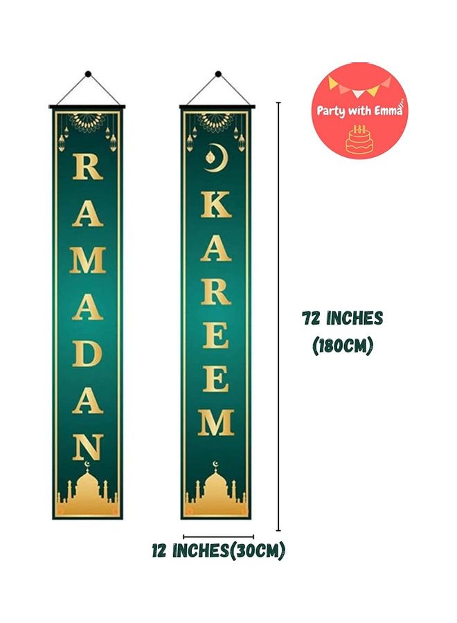 Party with Emma 2-Piece Eid Mubarak Ramadan Kareem Banner Set  - Image 3