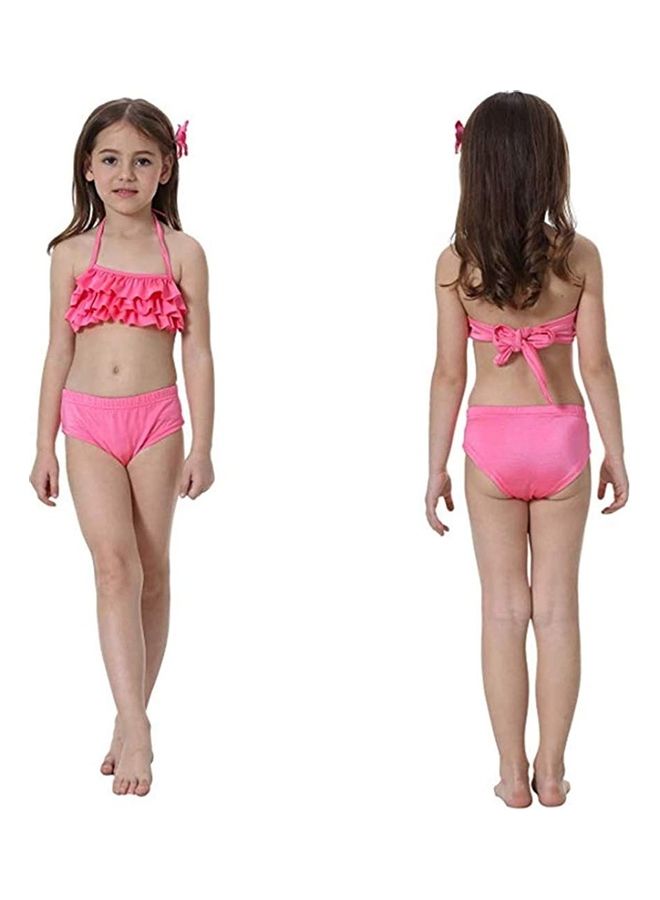 XiuWoo 4-Piece Mermaid Tail Swimming Costume Set 110cm - Image 2