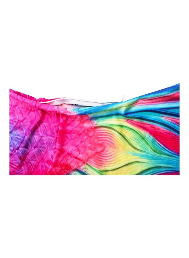 XiuWoo 4-Piece Mermaid Tail Swimming Costume Set 110cm - Image 3