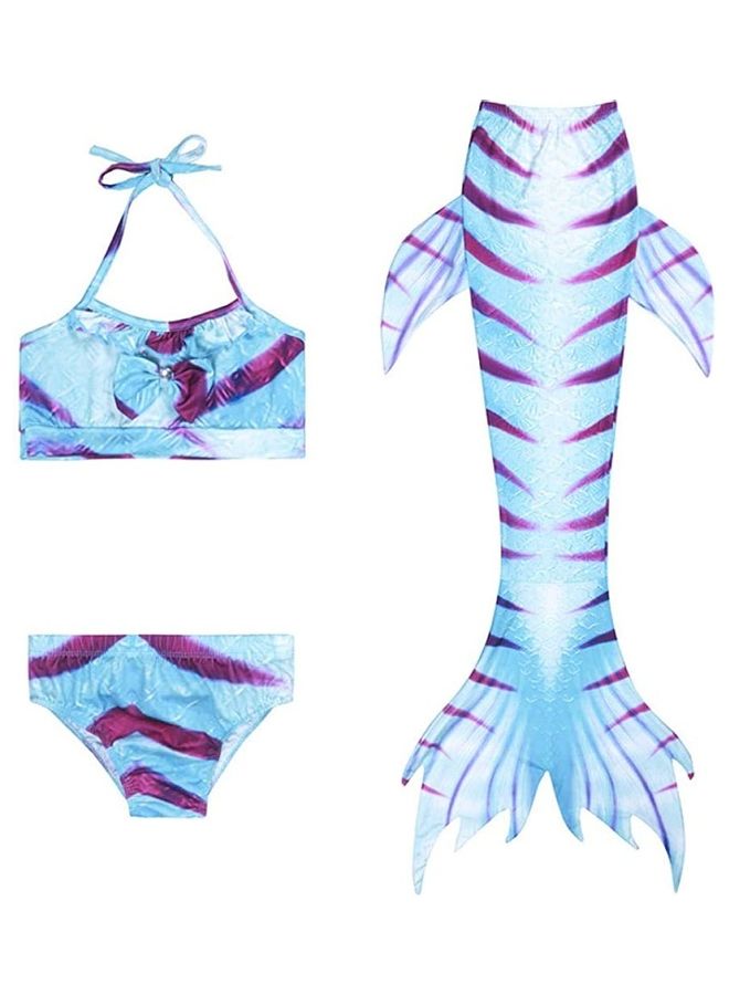 XiuWoo 3-Piece Mermaid Swimming Costume Set 150cm - Image 1