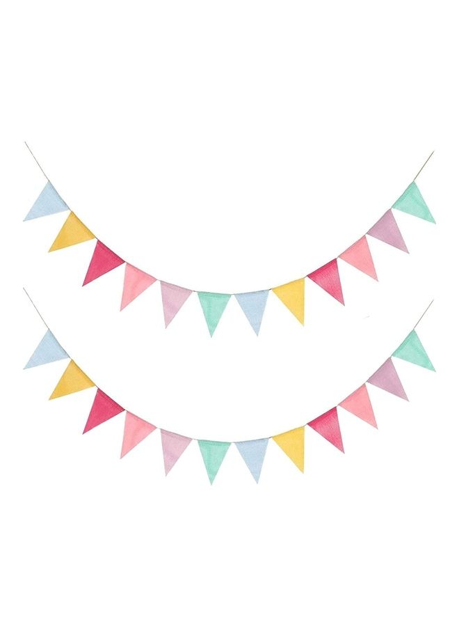 Party with Emma Rainbow Colorful Linen Party Banner Eid Decoration  - Image 1