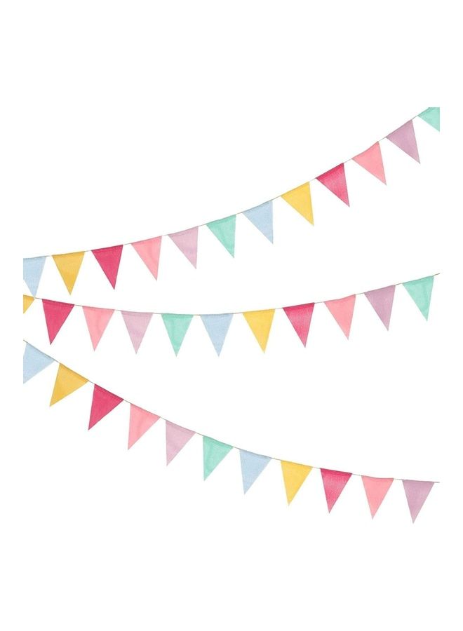 Party with Emma Rainbow Colorful Linen Party Banner Eid Decoration  - Image 2