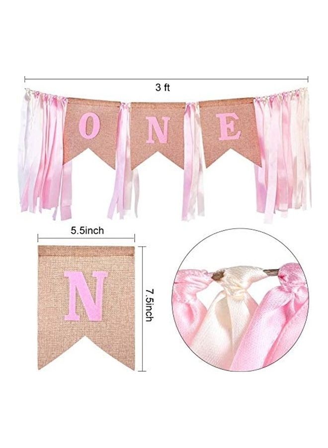 Party with Emma - 3-Piece 1st Birthday Decoration Set - Image 1