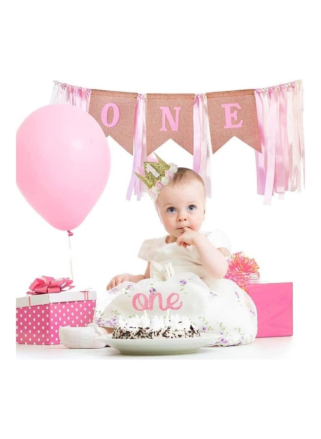 Party with Emma - 3-Piece 1st Birthday Decoration Set - Image 1
