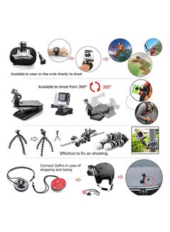 Ozone 25-In-1 GoPro Accessories Set Kit For HERO5/HERO4 session 3 YI SJCAM M10 SJ4000 Xiaomi Multicolour  - Image 3