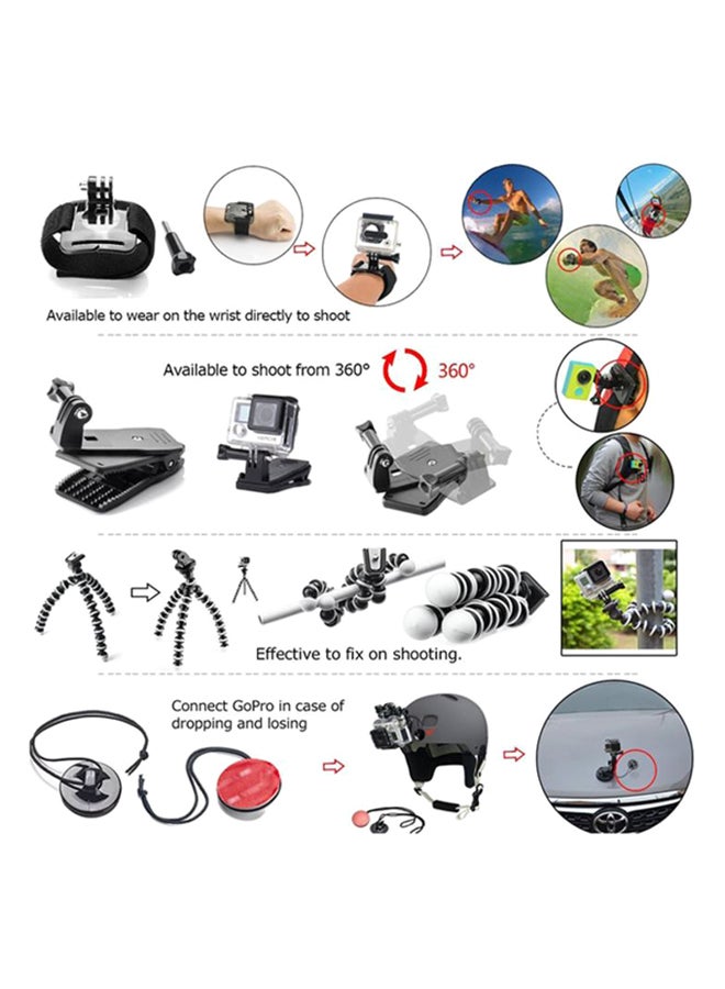 Ozone - 25-In-1 GoPro Accessories Set Kit For HERO5/HERO4 session 3 YI SJCAM M10 SJ4000 Xiaomi Multicolour - Image 1