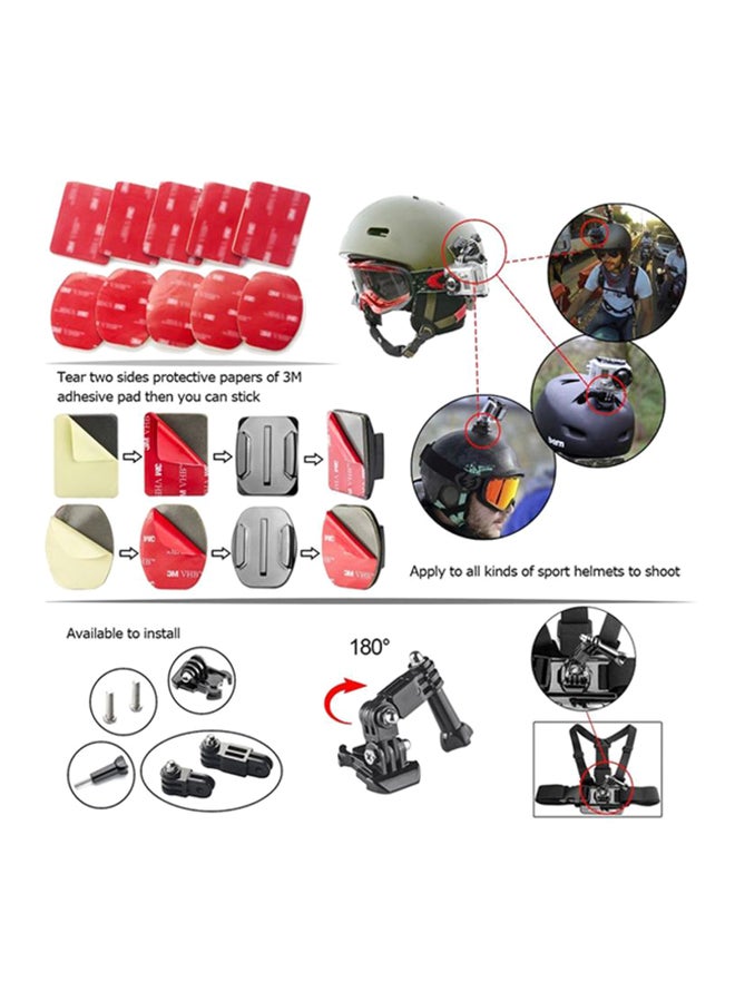 Ozone - 25-In-1 GoPro Accessories Set Kit For HERO5/HERO4 session 3 YI SJCAM M10 SJ4000 Xiaomi Multicolour - Image 1