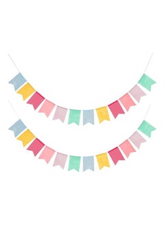 Party with Emma 2-Piece Rainbow Linen Party Banner  - Image 1