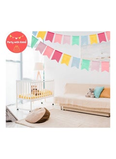 Party with Emma 2-Piece Rainbow Linen Party Banner  - Image 2