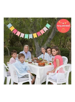 Party with Emma 2-Piece Rainbow Linen Party Banner  - Image 3