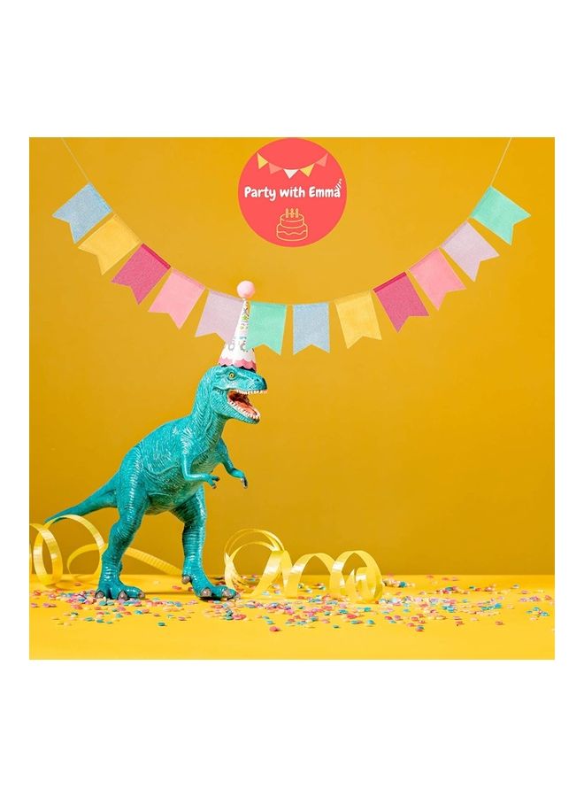 Party with Emma 2-Piece Rainbow Linen Party Banner  - Image 5