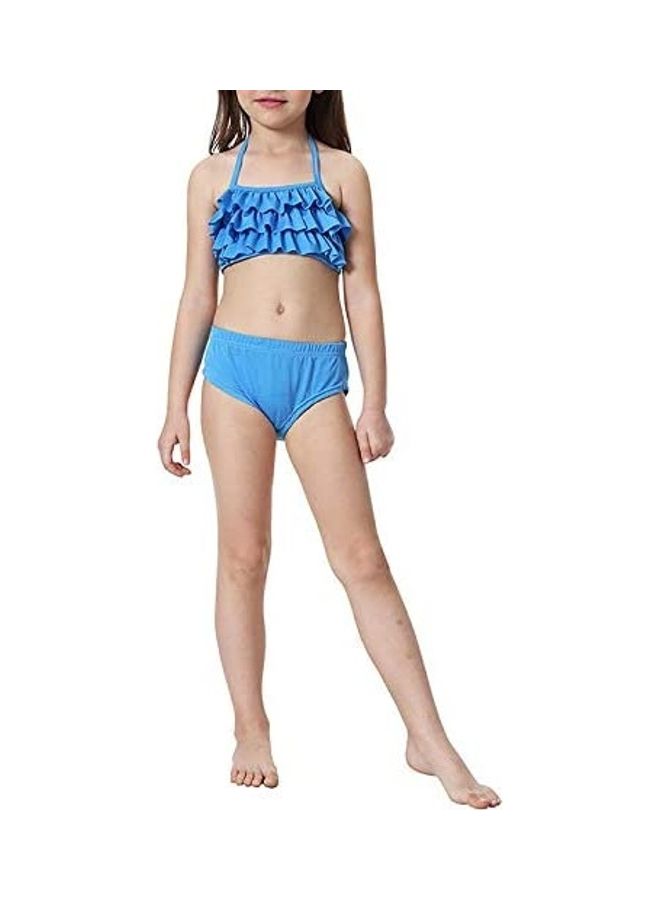 XiuWoo 3-Piece Mermaid Swimming Costume Set 110cm - Image 2