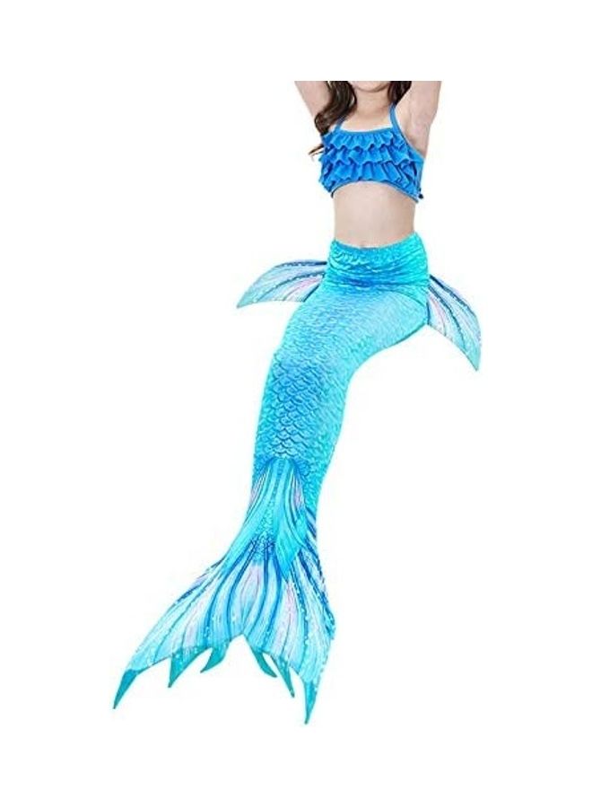 XiuWoo 3-Piece Mermaid Swimming Costume Set 110cm - Image 4