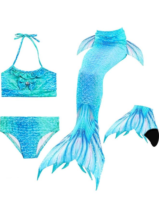 XiuWoo 4-Piece Mermaid Themed Costume Set 140cm - Image 1