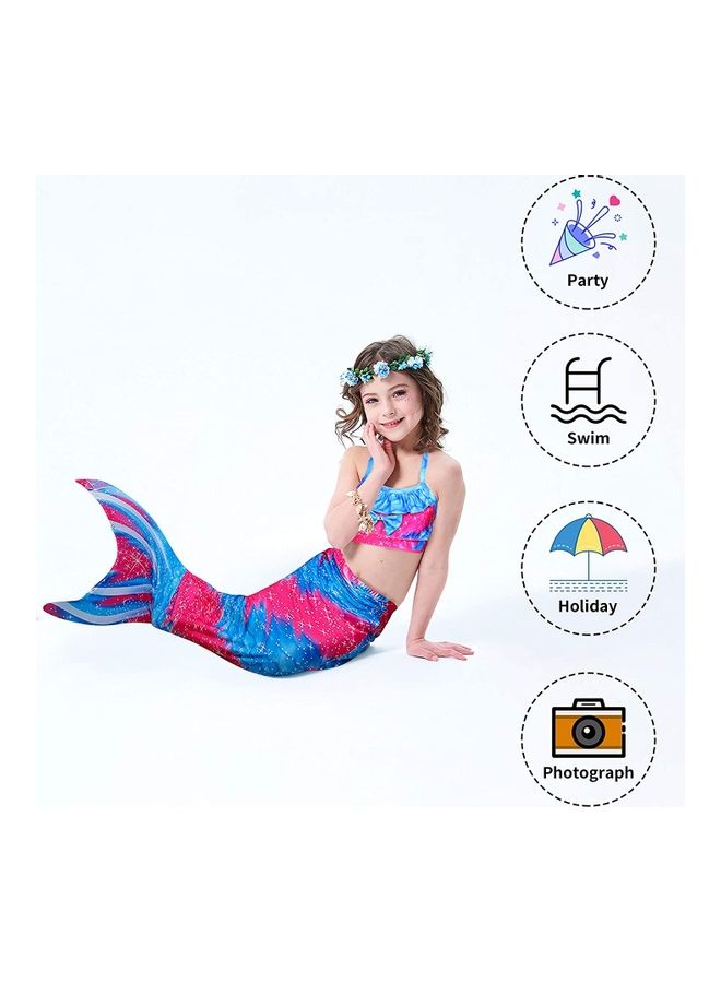 XiuWoo Mermaid Tail Swimming Costume 120cm - Image 3
