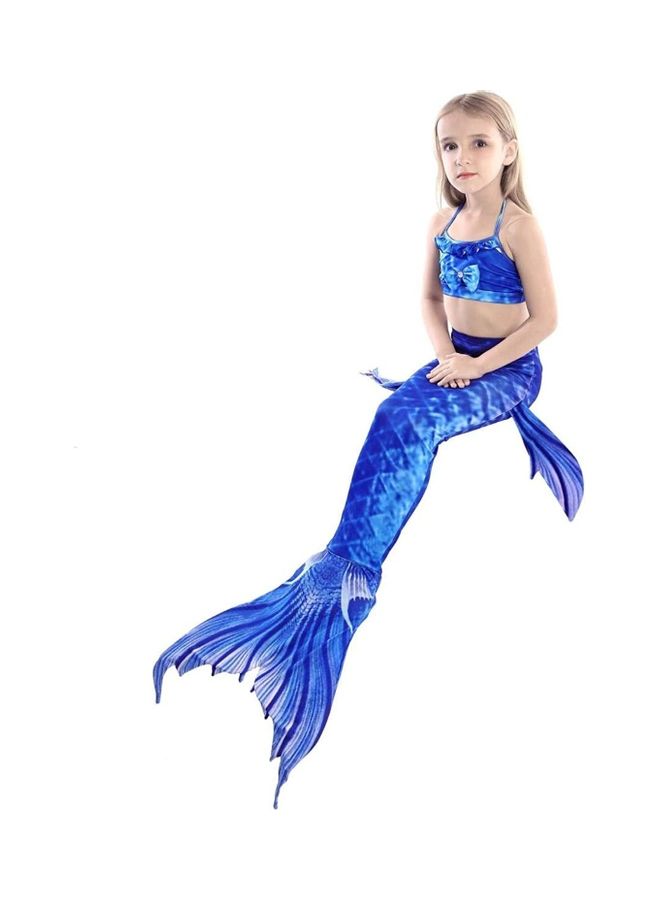 XiuWoo 3-Piece Mermaid Swimming Costume Set 140cm - Image 2