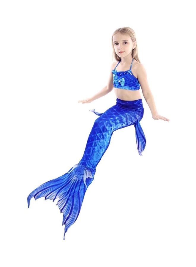 XiuWoo 3-Piece Mermaid Swimming Costume Set 140cm - Image 3