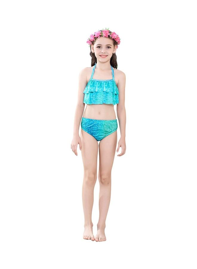 XiuWoo 4-Piece Mermaid Swimming Costume Set 130cm - Image 5