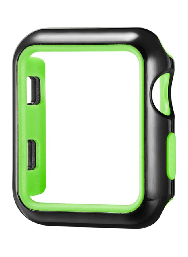 Voberry Protective Bumper Case Cover For Apple Watch Series 3 42mm Black/Green - Image 1