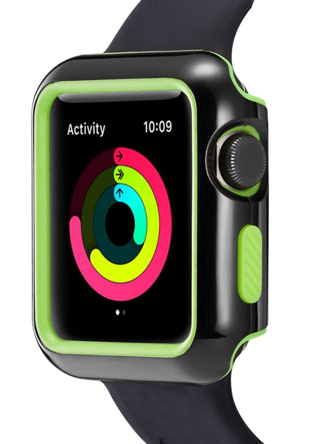 Voberry Protective Bumper Case Cover For Apple Watch Series 3 42mm Black/Green - Image 2