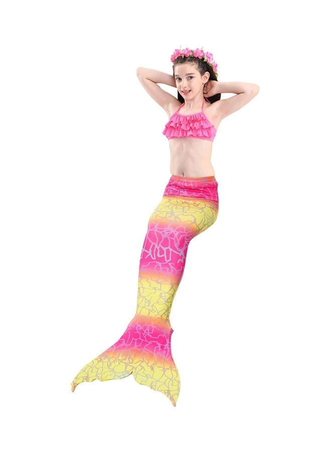XiuWoo - 3-Piece Mermaid Tail Swimming Costume Set 110cm - Image 1