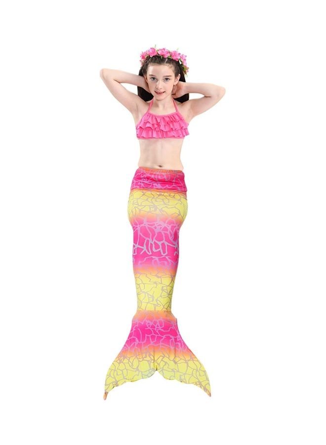 XiuWoo - 3-Piece Mermaid Tail Swimming Costume Set 110cm - Image 1