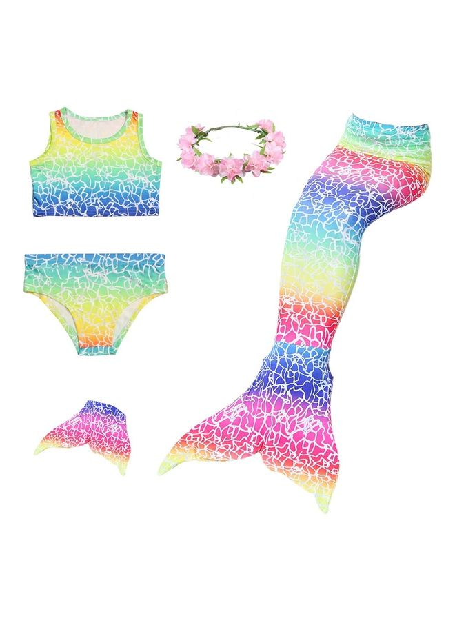 5-Piece Mermaid Themed Costume Set 130cm