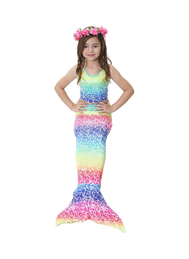 5-Piece Mermaid Themed Costume Set 130cm