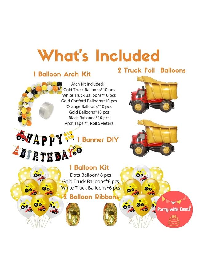 بارتي ويذ إيما مجموعة بالونات لتزيين حفلات أعياد الميلاد والشاحنات - Image 2