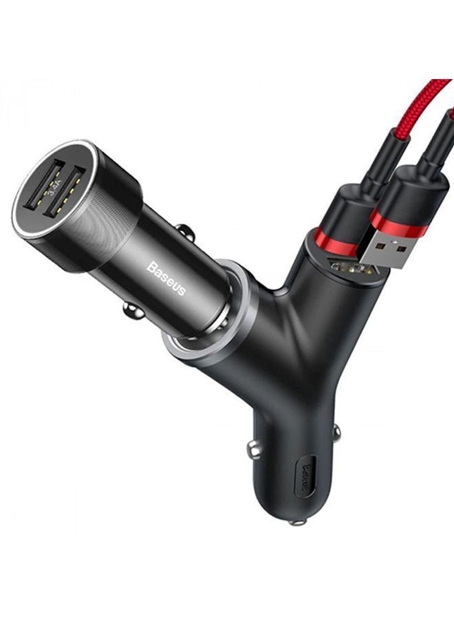 Baseus Dual USB Car Charger With Lighter Black - Image 4