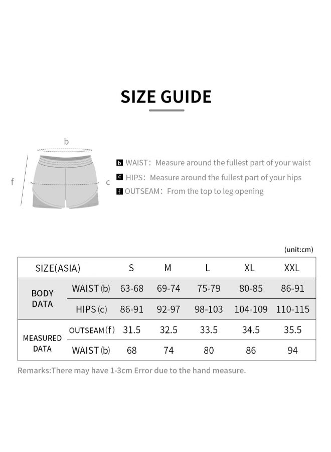 Arsuxeo s 2-in-1 Running Shorts Women Grey / Green - Image 3