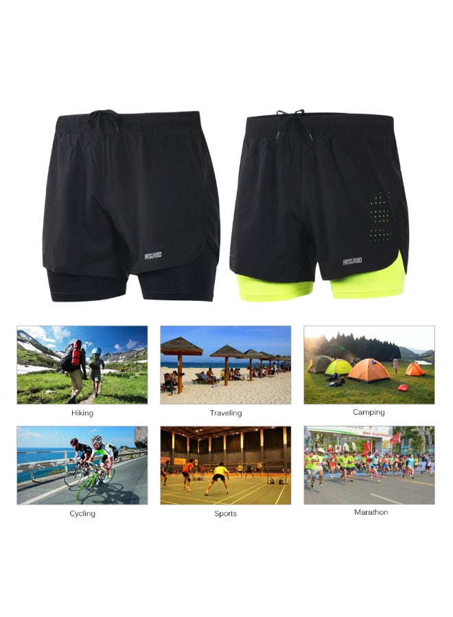 Arsuxeo s 2-in-1 Running Shorts Black  - Image 3