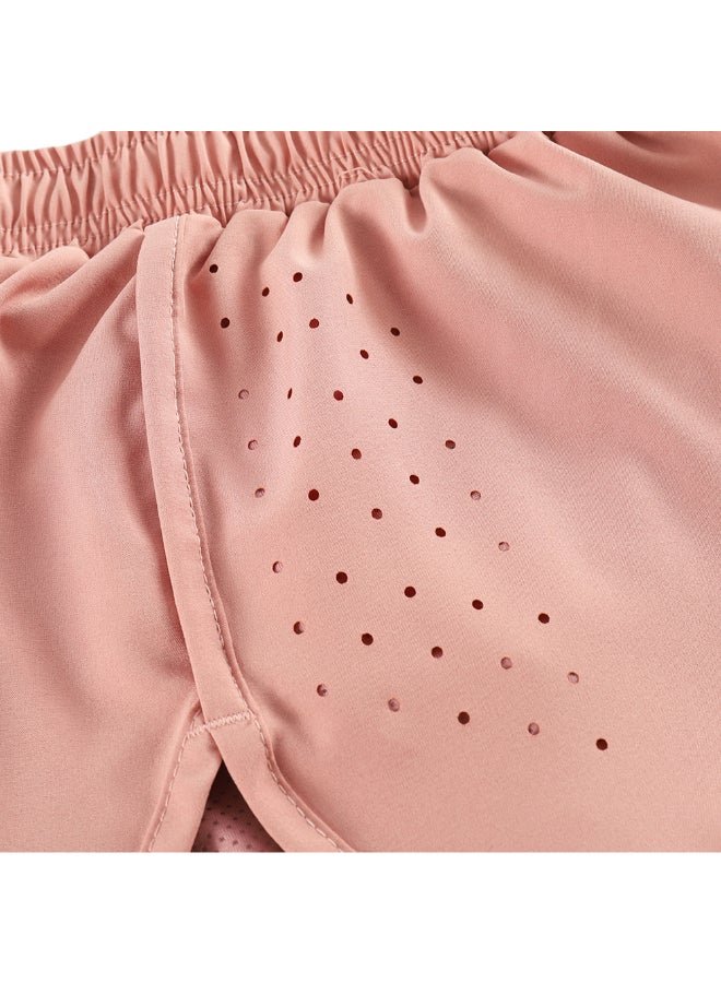 Arsuxeo s 2-in-1 Running Shorts Women Nude Pink  - Image 4