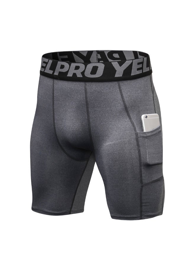 3 Pack  Compression Shorts Light Blue/Gray/Red - Image 4