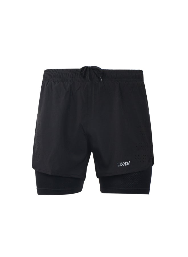2-in-1 Running Shorts Black  - Image 4