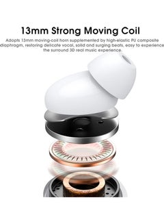 Lenovo XT90 TWS Bluetooth In-Ear Earbuds With Mic White/Black  - Image 2