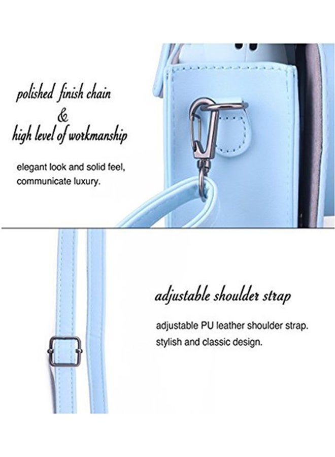 FUJIFILM - Instax Mini 8 PU Leather Camera Case Bag Blue - Image 1
