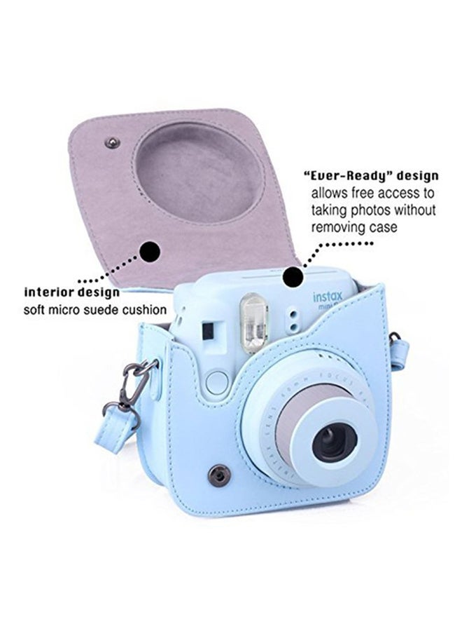 FUJIFILM - Instax Mini 8 PU Leather Camera Case Bag Blue - Image 1