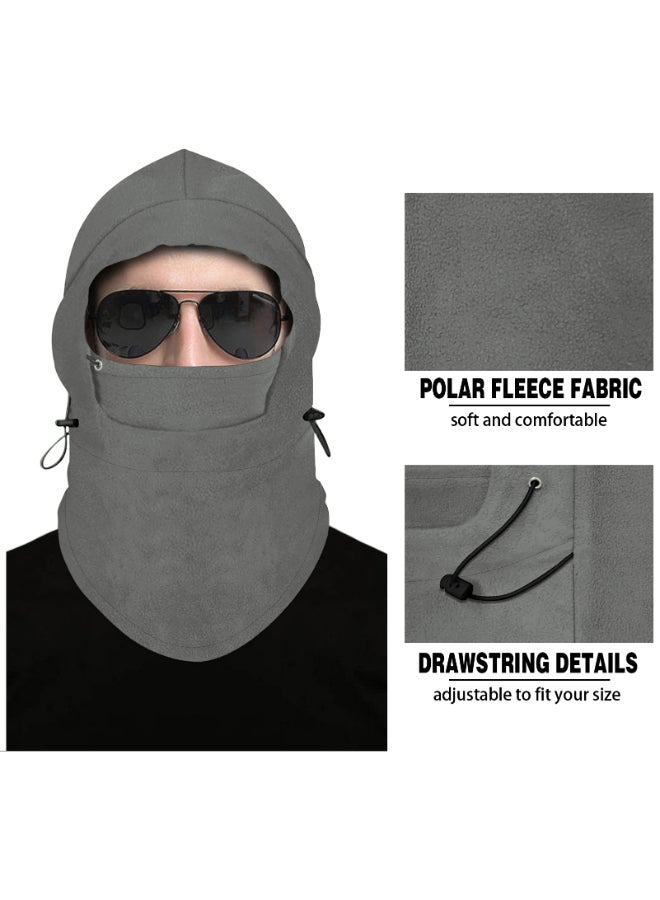 Generic - Warm Outdoor Fleece Balaclava Face Cover Grey - Image 1