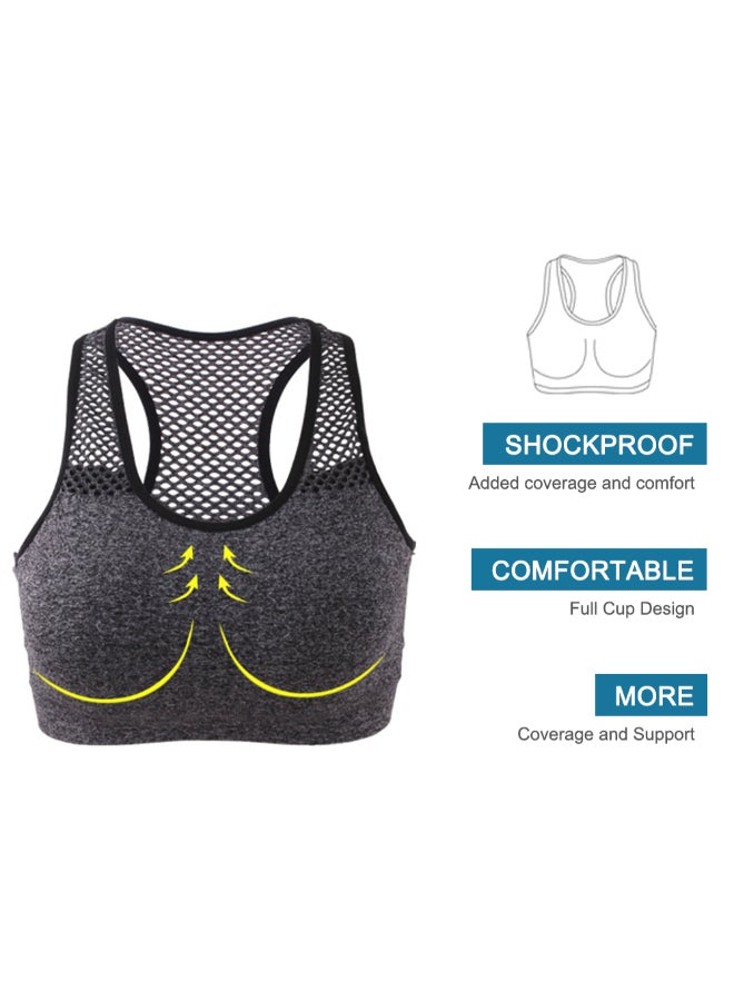 Racerback Padded Sports Bra Black - Image 4