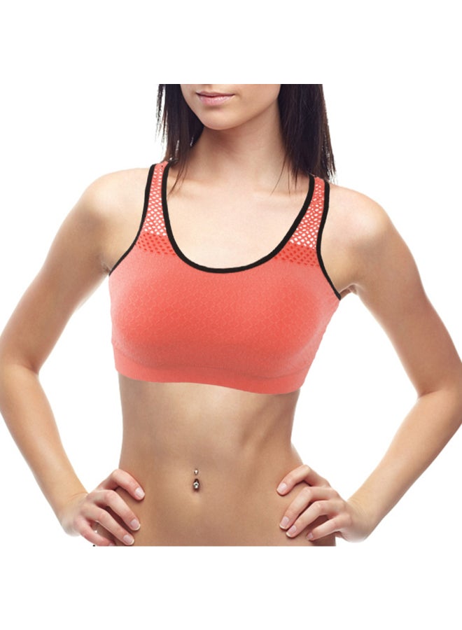 Racerback Padded Sports Bra Orange