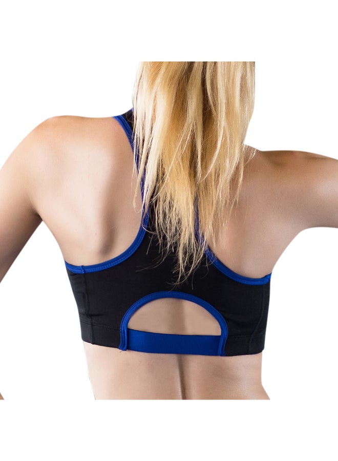3-Piece Racerback Activewear Padded Sports Bra Set Black/Grey - Image 4