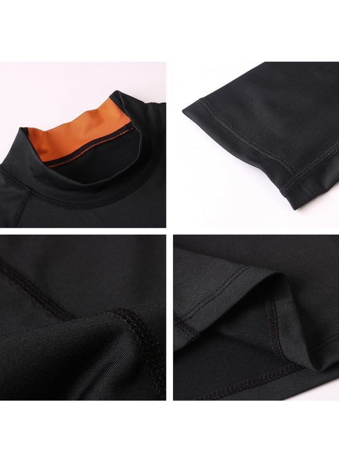 تيشيرت رياضي بأكمام طويلة أسود - Image 3