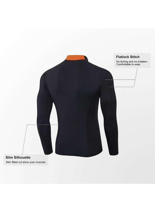 تيشيرت رياضي بأكمام طويلة أسود - Image 4