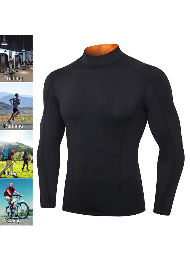 تيشيرت رياضي بأكمام طويلة أسود - Image 5