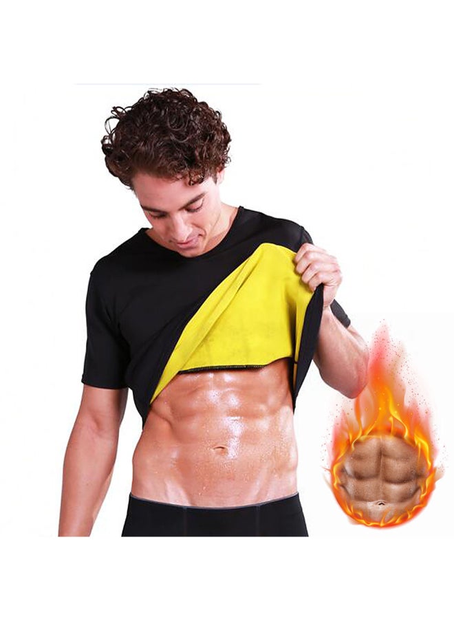 تيشيرت رياضي لتشكيل الجسم والعرق أسود - Image 2