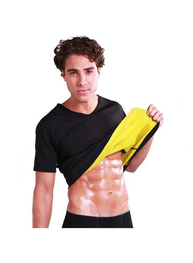 تيشيرت رياضي لتشكيل الجسم والعرق أسود - Image 3